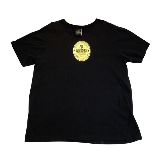 Guinness Men's T-Shirt Large Extra Stout Black Official Merchandise - Picture 1 of 9